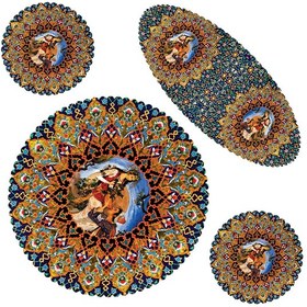 تصویر ست رومیزی 4 تکه مدل S32-42 