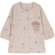 تصویر بلوز آستین بلند جلو دکمه طرح فندق رنگ کرم نیلی nili 