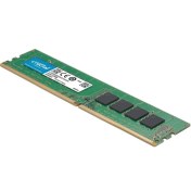 تصویر رم کامپیوتر کروشیال تک کاناله مدل CT8 فرکانس 2666 مگاهرتز DDR4 تایمینگ CL19 حافظه 8 گیگابایت Crucial CT8 Single Channel CL19 2666MHz DDR4 8GB Computer RAM