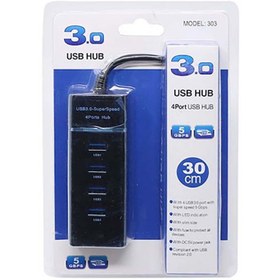 تصویر هاب 4 پورت USB 3.0 مدل XL-5069 هاب لپ تاپ USB, USB 2.۰,USB ۳.۱ 4 متفرقه مشکی