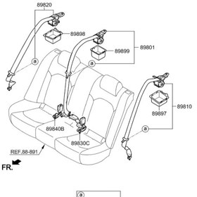 تصویر کمربند عقب سوناتا LF سمت چپ 89810C1000 