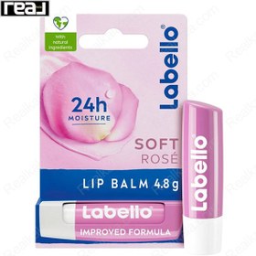 تصویر بالم لب لابلو مدل Soft Rose مرطوب کننده و بالم لب