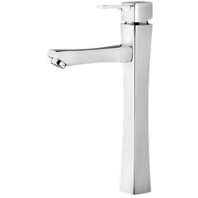 تصویر شیر روشویی پایه بلند کاویان مدل آوینا کروم Avina model Kavian long pedestal faucet