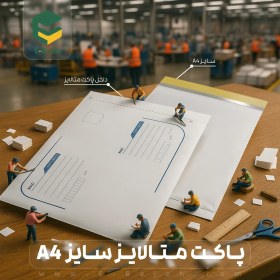 تصویر پاکت متالایز A4 (100 عددی) 