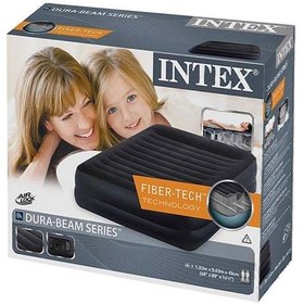 تصویر تخت بادی دونفره مشکی اینتکس intex 64424 intex 64424