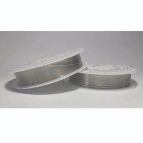 تصویر سیم مفتول ساخت زیورآلات کد 0.5mmSTELL مجموعه 10 عددی (رنگ استیل) 