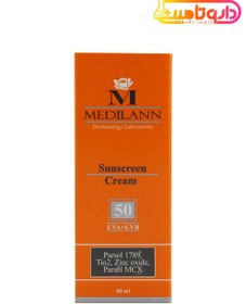 تصویر کرم ضدآفتاب رنگی پوست خشک مدیلن MEDILANN SUNSCREEN SPF 50 DRY