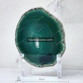 تصویر اسلایس عقیق سبز لاجوردی 