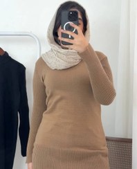 تصویر زیرسارافون بافت باتو دخترانه و زنانه - خاکستری 