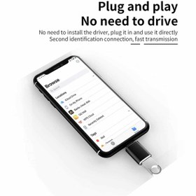 تصویر تبدیل USB به lightning مدل JH-163 JH-163 OTG USB TO Lightning