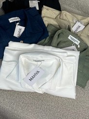 تصویر شومیز خنک‌ ساده جنس لینن شانتون - سبز 