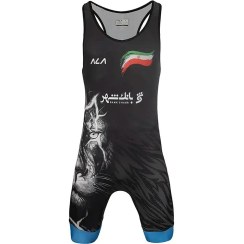 تصویر دوبنده کشتی تیم ملی ۲۰۲۴ مشکی/آبی 