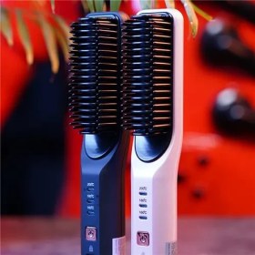 تصویر برس حرارتی صاف کننده مو و ریش گرین لاین Green Lion Cordless Beard and Hair Straightener GNOBLTRMBK 