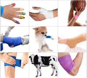 تصویر چسب مچ چسب انگشت - مشکی ا self adhesive bandage wrap self adhesive bandage wrap