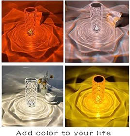 تصویر چراغ خواب (آباژور) شارژی کریستالی ا Bedside lamp (lampshade) rechargeable crystal Bedside lamp (lampshade) rechargeable crystal