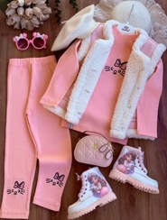 تصویر بلوز شلوار دخترانه طرح پیشی 