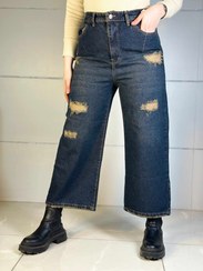 تصویر شلوار وایدلگ زاپدار سنگشور سرمه ای 1038 