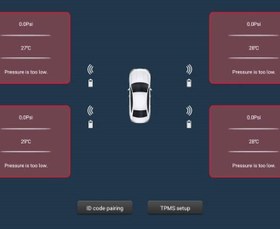 تصویر سیستم مانیتورینگ فشار لاستیک سواری – اندرویدی (TPMS) – TY05 – سنسور داخلی 