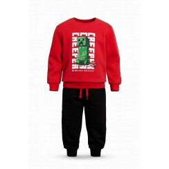 تصویر بلوز و شلوار پسرانه ماینکرافت قرمز 