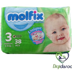 تصویر پوشک مولفیکس سایز 3 ا Molfix diaper size 3 pack of 38 Molfix diaper size 3 pack of 38