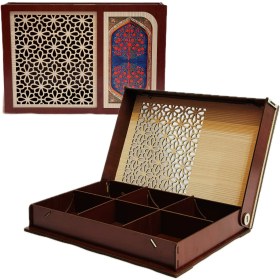 تصویر جعبه مستطیل طرح گل های کلاسیک 