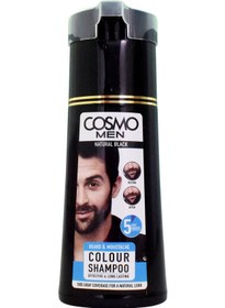 تصویر شامپو رنگ موی صورت و سبیل مردانه کازمو - مشکی طبیعی 180 میلی‌لیتر برند cosmo Cosmo Men Beard and Moustache Colour Shampoo Natural Black 180ml