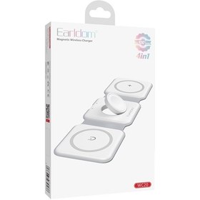 تصویر شارژر وایرلس 4 کاره ارلدم EARLDOM Magnetic Wireless Charger ET-WC20 