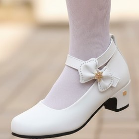 تصویر کفش پاشنه دار دخترونه مدل ژیلا - مشکی / 28 