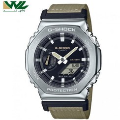 تصویر ساعت مچی جی شاک Gm2100 بند برزنتی سبز استیل Casio G-Shock Gm2100