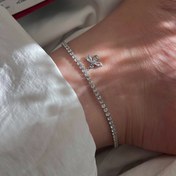 تصویر پابند تنیسی سفید با آویز شبدر PB15 