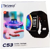 تصویر ساعت هوشمند مدل Telzeal C53 به همراه اسپینر بومرنگ و بند اضافی Telzeal C53