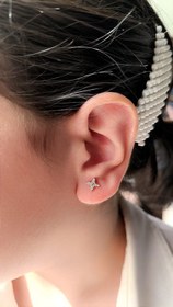 تصویر گوشواره نقره star 