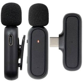 تصویر میکروفن یقه ای بی سیم مدل K61 Dual Lightning بسته 2 عددی (آیفونی) Wireless k61 microphone