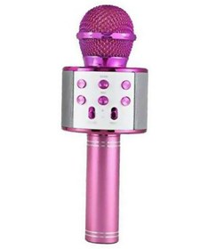 Bluetooth Karaoke Microphone WS 858 Pink Silver