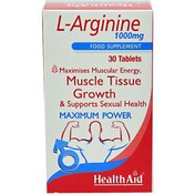 تصویر ال آرژنين 1000 م گ قرص 30 عددي - هلث ايد L-ARGININE 1000MG 30TAB - HEALTH AID