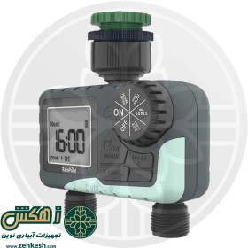تصویر تایمر آبیاری رین پوینت دو خروجی باتری خور 