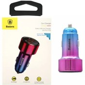 تصویر شارژر فندکی سوپر فست دو پورت Basens Baseus car charger USB