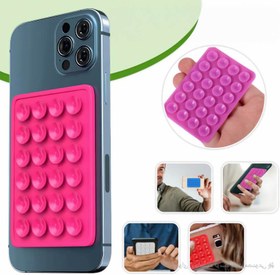 تصویر پایه نگهدارنده گوشی و تبلت مدل سیلیکونی - مشکی 