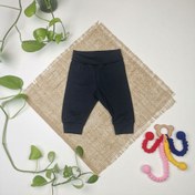 تصویر شلوار نوزادی اسلش برند h and m طرح کمرکش سورمه ای رنگ | فروشگاه نام نیکو 