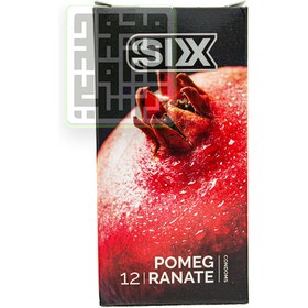 تصویر کاندوم تنگ کننده سیکس بسته ۱۲ عددی Condom Six Pomeg Ranate- 12PCS 