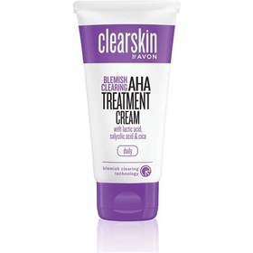 تصویر کرم درمانگر AHA برطرف‌کننده لک های پوستی پوستهای مستعد آکنه Avon CLEARSKIN BLEMISH CLEARING AHA TREATMENT AVON