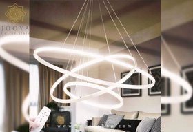 تصویر لوستر مدرن سقفی ۳ حلقه ریموت دار آلومینیوم 