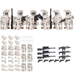 تصویر ست مینی فیگور نظامی استتار برفی K155 