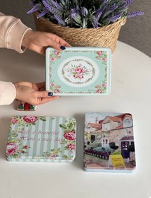 تصویر قوطی فلزی مستطیلی در لولایی 