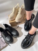 تصویر کفش کالج زنانه مشکی ورنی مدل A100 سایز ۳۷ و ۳۸ 