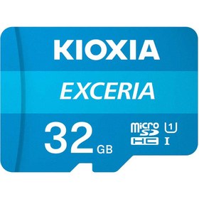 تصویر رم میکرو ۳۲ گیگ کیوکسیا Kioxia EXCERIA U1 C10 100MB/s + خشاب KIOXIA EXCERIA 32GB U1 C10 100MB/S MICROSDHC MEMORY CARD WITH ADAPTER