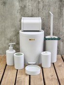 تصویر ست بهداشتی فانتزی هارمونی استخوانی مات پدالی بادبزنی 