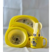 تصویر ست غذا خوری سیلیکونی عروسکی چیکو Chico 