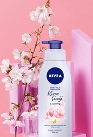 تصویر NIVEA لوسیون مرطوب کننده با روغن‌های ارزشمند 400 میلی‌لیتر، گل گیلاس و روغن جوجوبا 