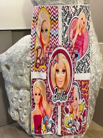تصویر حوله استخری طرح باربی جنس پنبه پلی استر - طرح8 Barbie